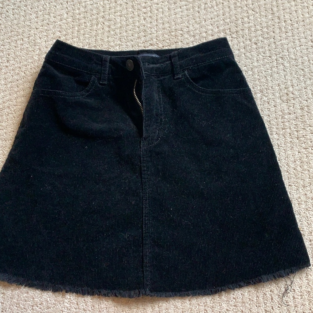 Corduroy black skirt